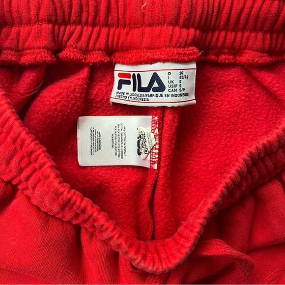 Red Fila Danita Side Snap Shorts - Picture 5 of 5